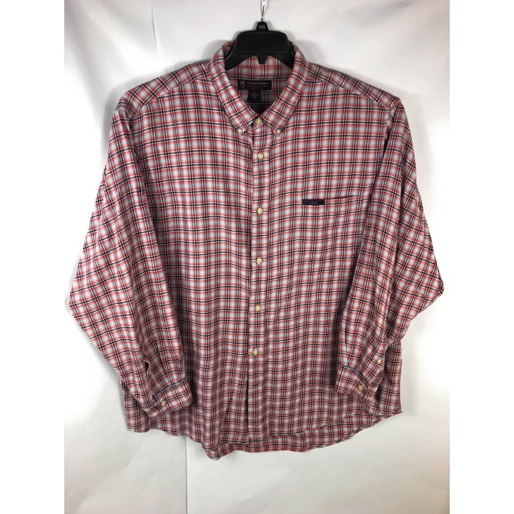 Polo Jeans Men's 2XL Long Sleeve Button Up Multicolor Cotton Shirt Adult A24